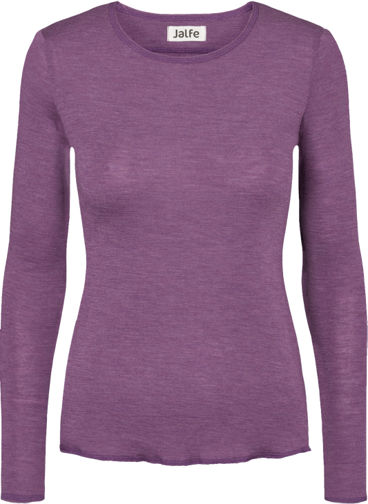 Wolle-Damenshirt Langarm  in Tulip Melange von Jalfe
