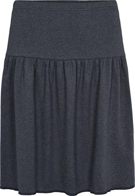 Baumwoll-Jupe gestreift in Blau-Anthrazit von Jalfe