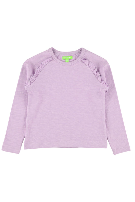 SALE: Langarm-Shirt mir Rüsche in Lila von Lily Balou