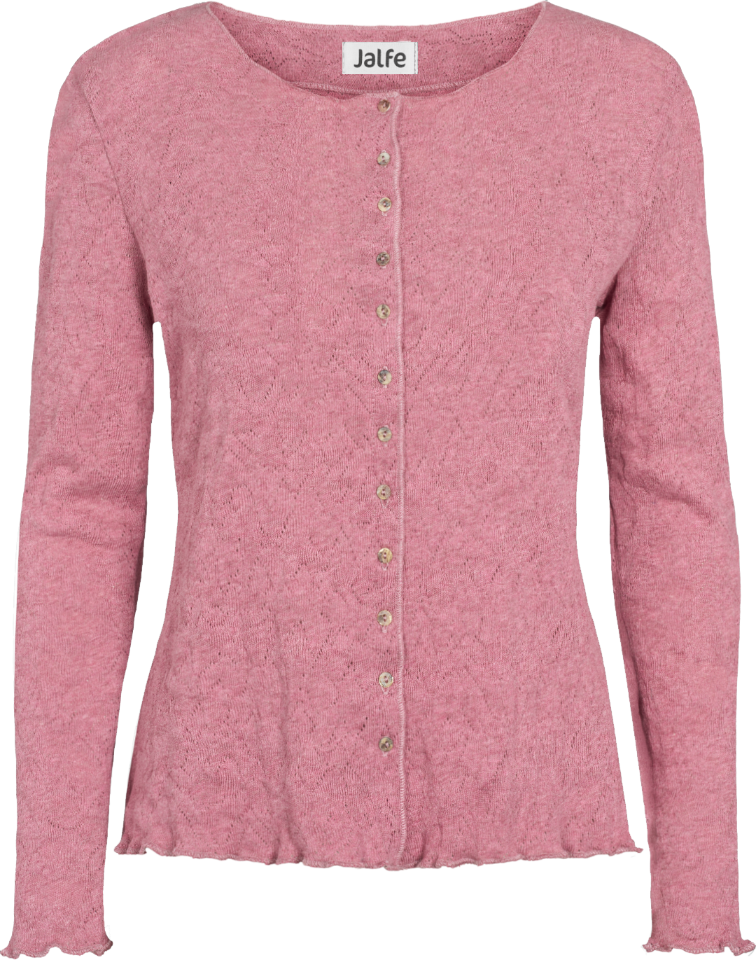 Baumwoll-Cardigan Jacquard in old rose von Jalfe