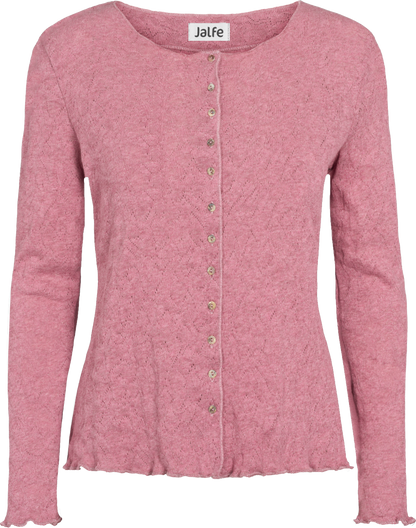 Baumwoll-Cardigan Jacquard in old rose von Jalfe