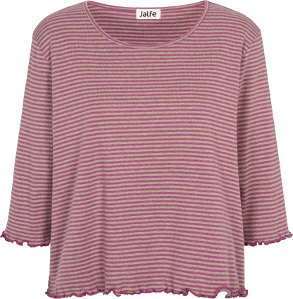 Oversize-Shirt gestreift Beige/Heather