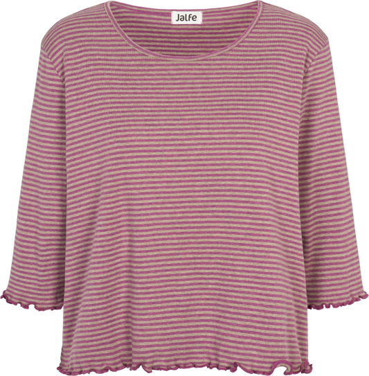 Oversize-Shirt gestreift Beige/Heather