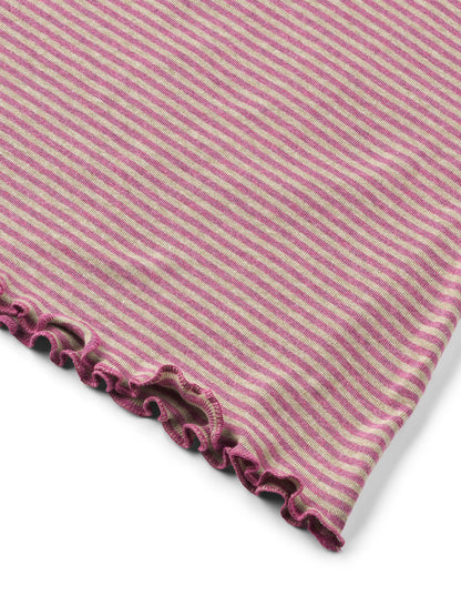 Oversize-Shirt gestreift Beige/Heather