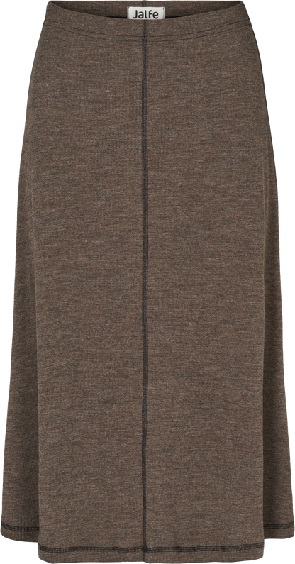 Damenjupe in A-Form in Wood Melange von Jalfe