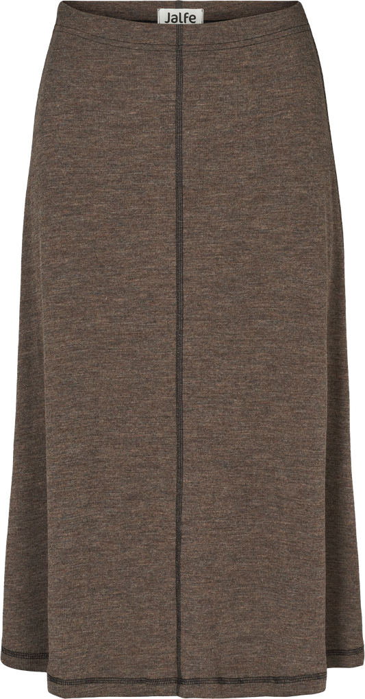 Damenjupe in A-Form in Wood Melange von Jalfe