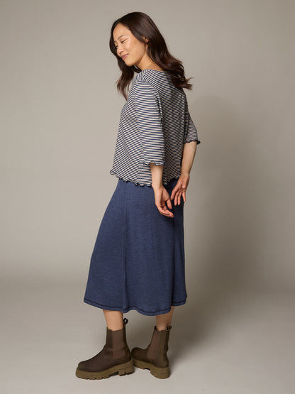 Damenjupe in A-Form in Denim Melange von Jalfe