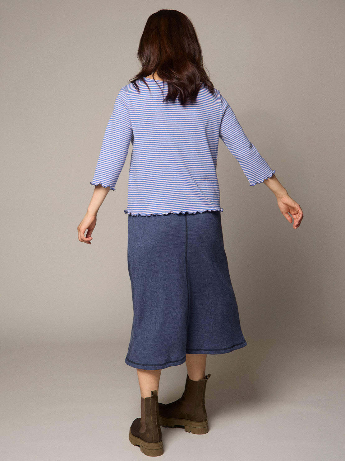 Damenjupe in A-Form in Denim Melange von Jalfe