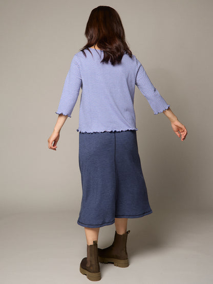 Damenjupe in A-Form in Denim Melange von Jalfe