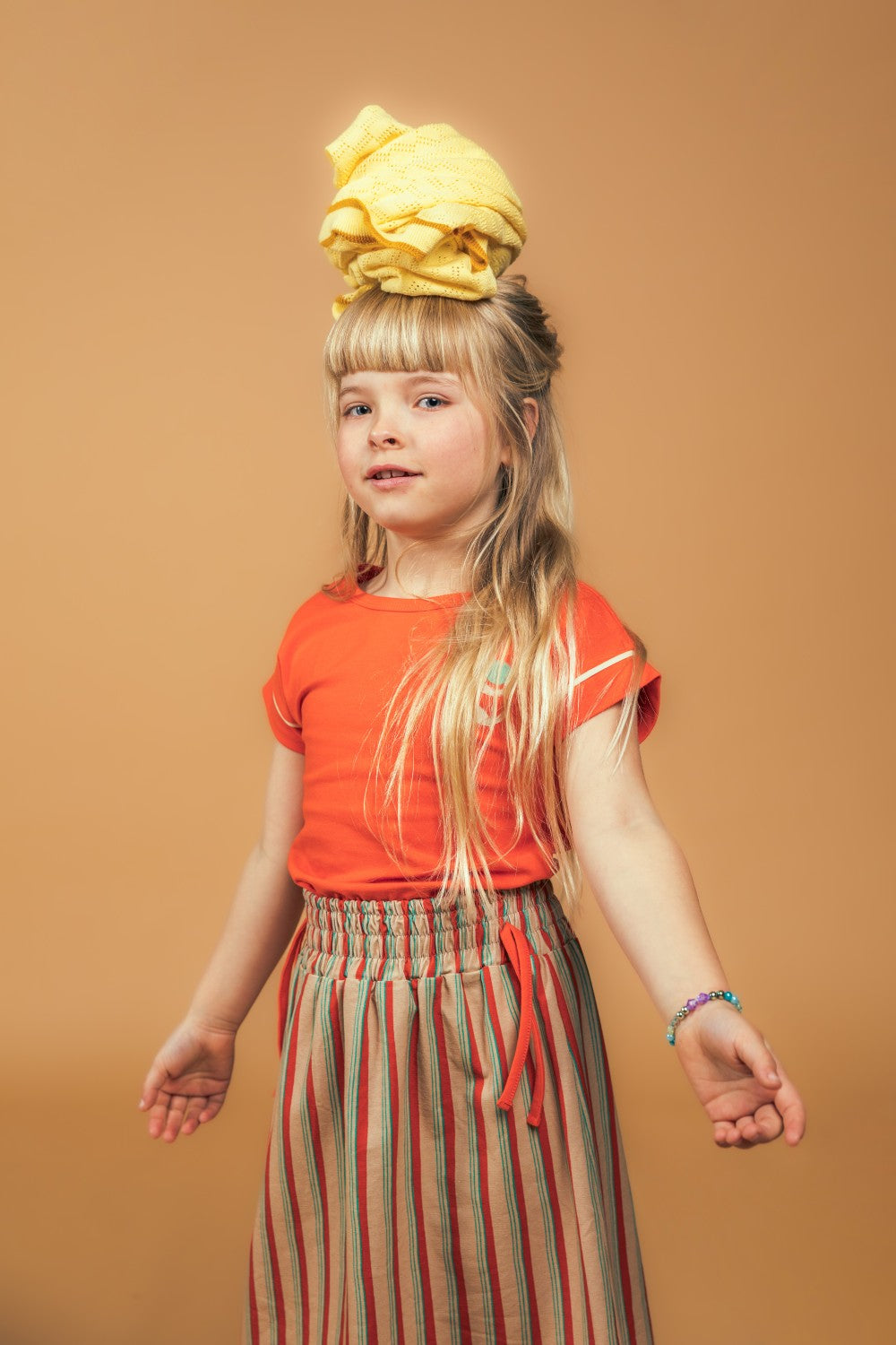 SALE -40%:  Langer Jacquard-Jupe mit Streifen von Baba