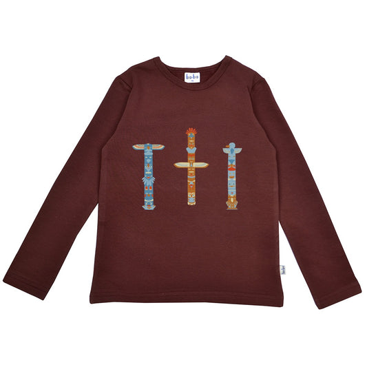 SALE: Langarm-Shirt Totem Braun von Baba