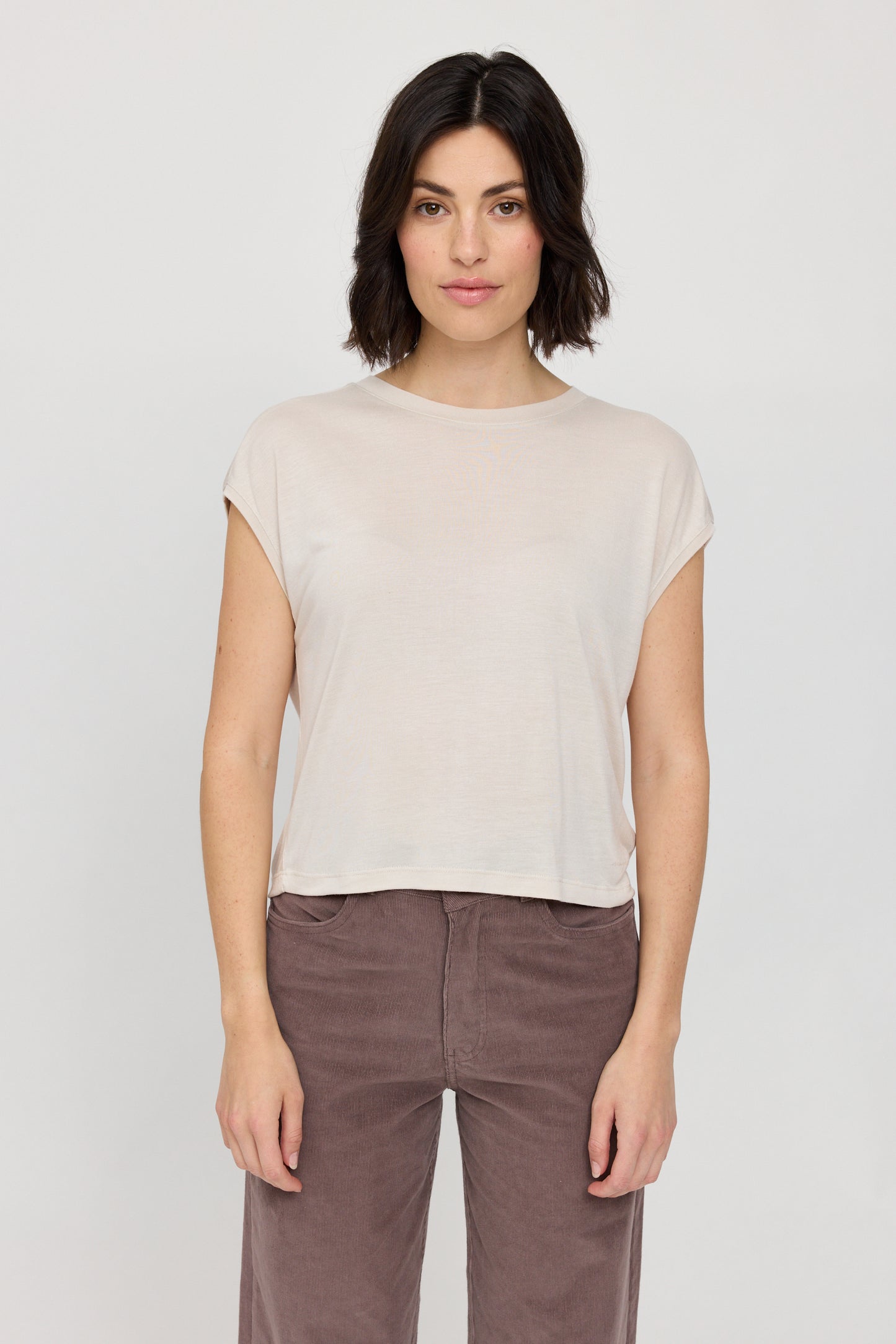 T-shirt aus Ecovero in Moon von Mazine