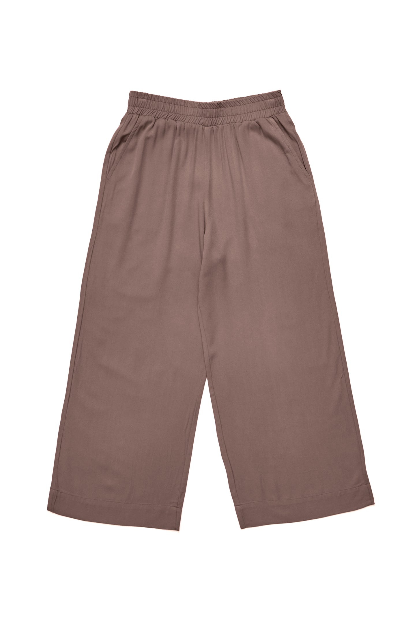 Sommerhose mit weitem Bein in Graubraun von Mazine