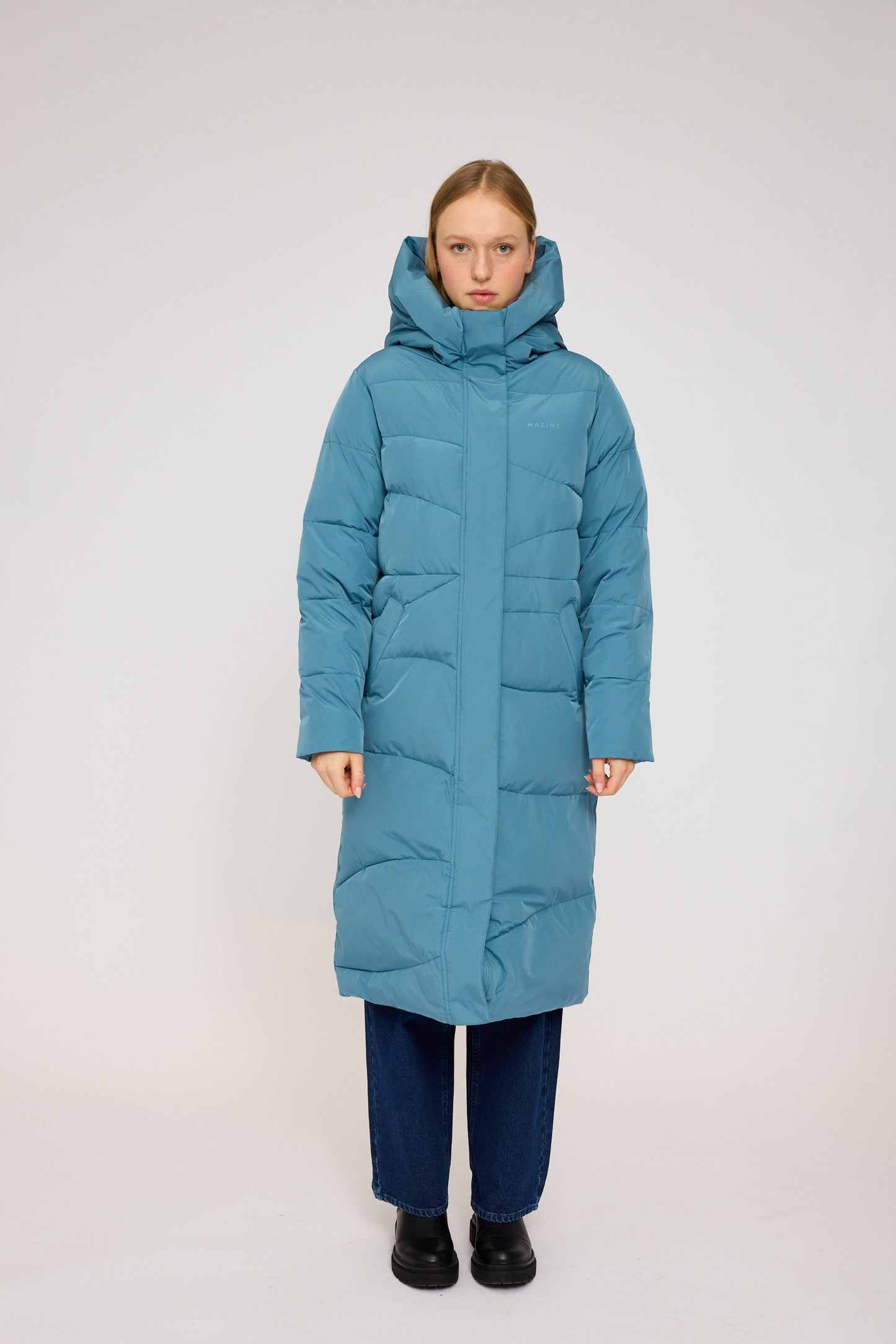 Wintermantel in Storm Blue von Mazine