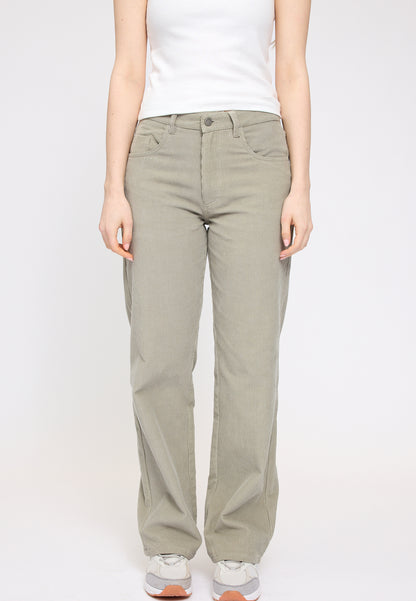 Cordhose in Light Khaki von Mazine