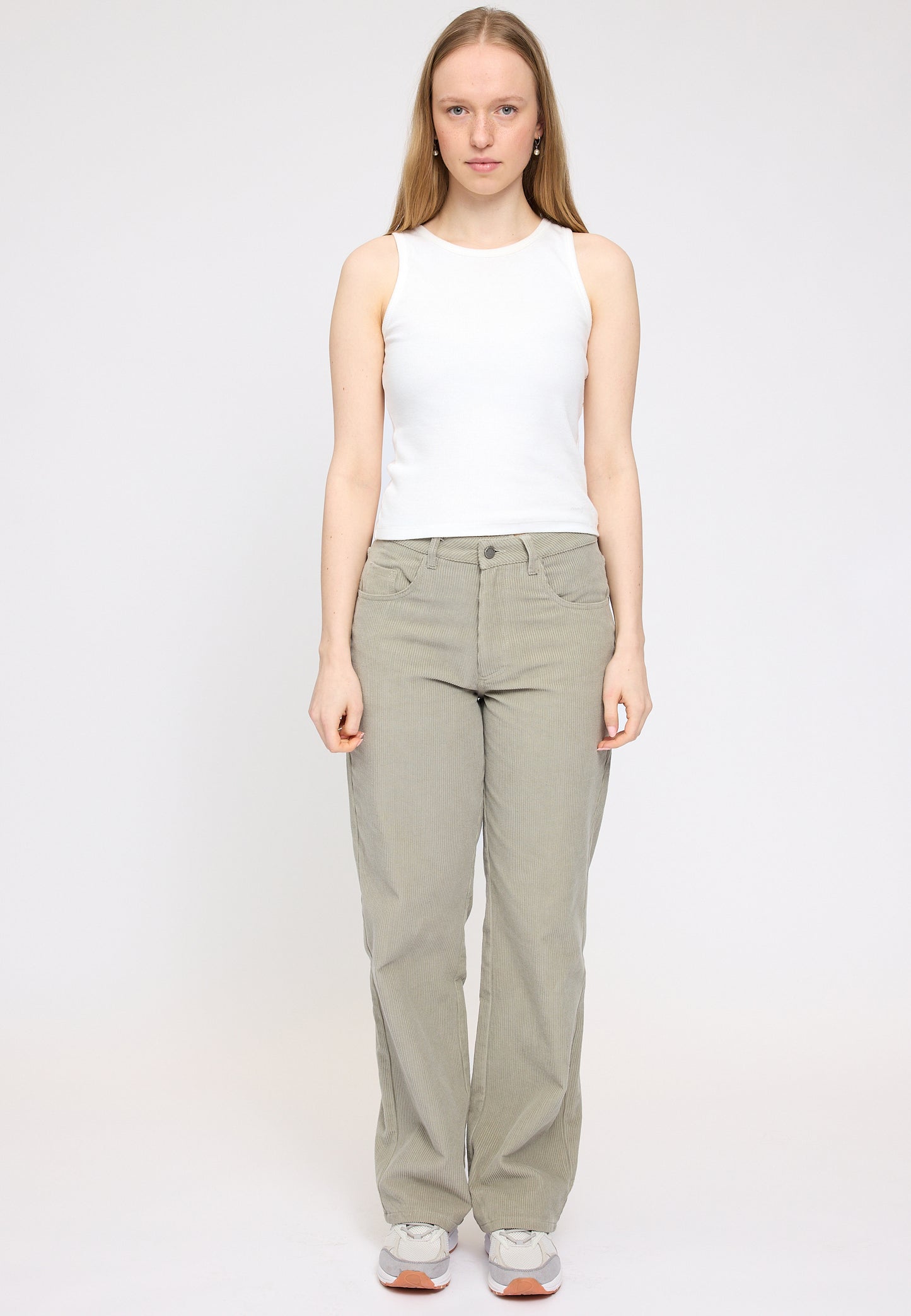 Cordhose in Light Khaki von Mazine