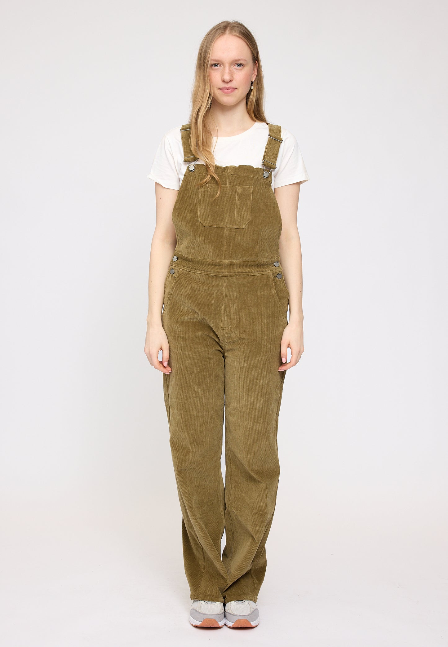 Cord-Latzhose in Dried Olive von Mazine