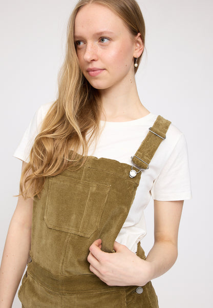 Cord-Latzhose in Dried Olive von Mazine