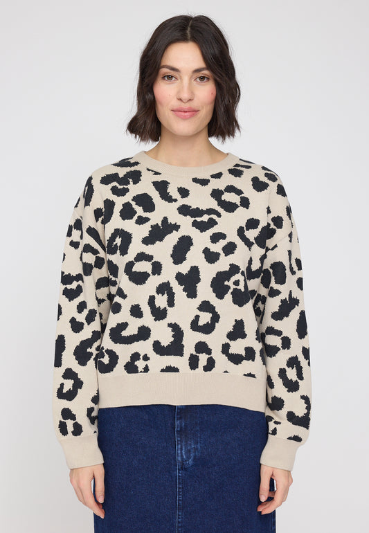 Pulli gestrickt Leomuster von Mazine