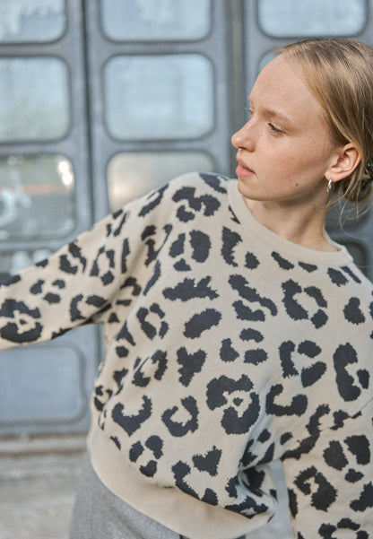 Pulli gestrickt Leomuster von Mazine