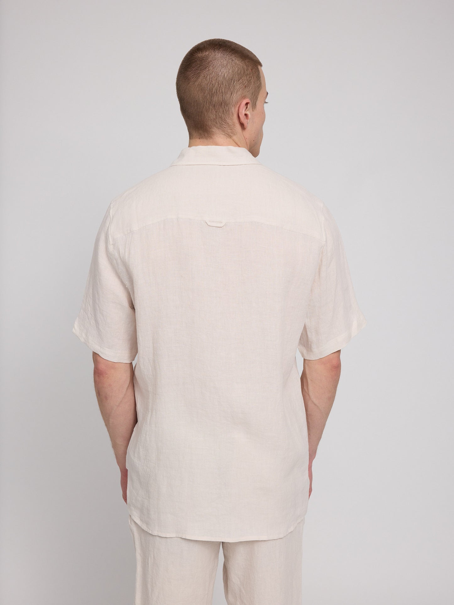 Leinen Shirt Kurzarm in Moon von Mazine