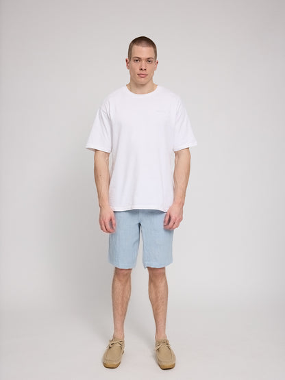 Leinen-Shorts in Hellblau von Mazine