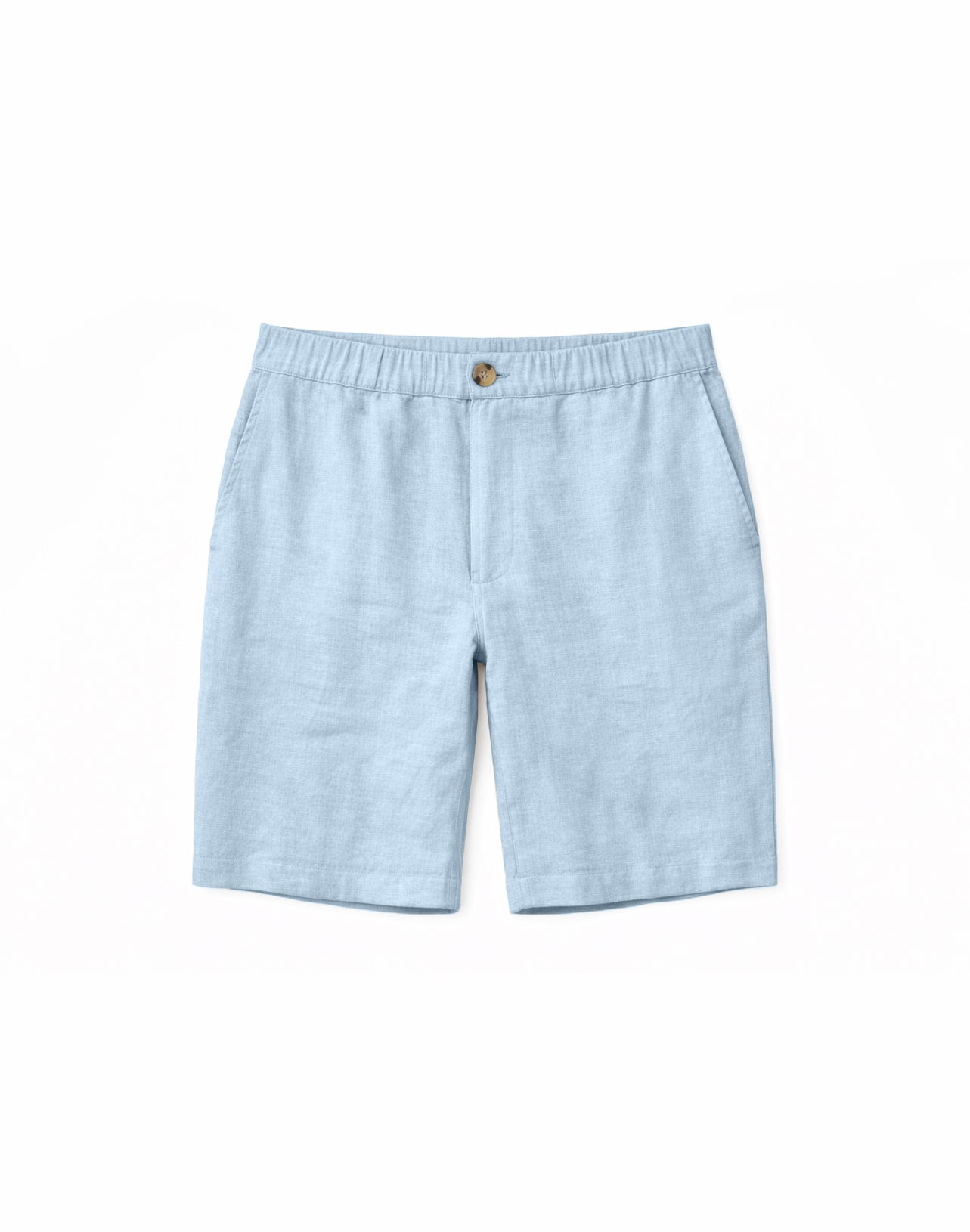 Leinen-Shorts in Hellblau von Mazine