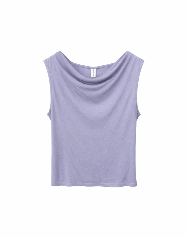 Wasserfall T-shirt aus Ecovero in faded lavender von Mazine