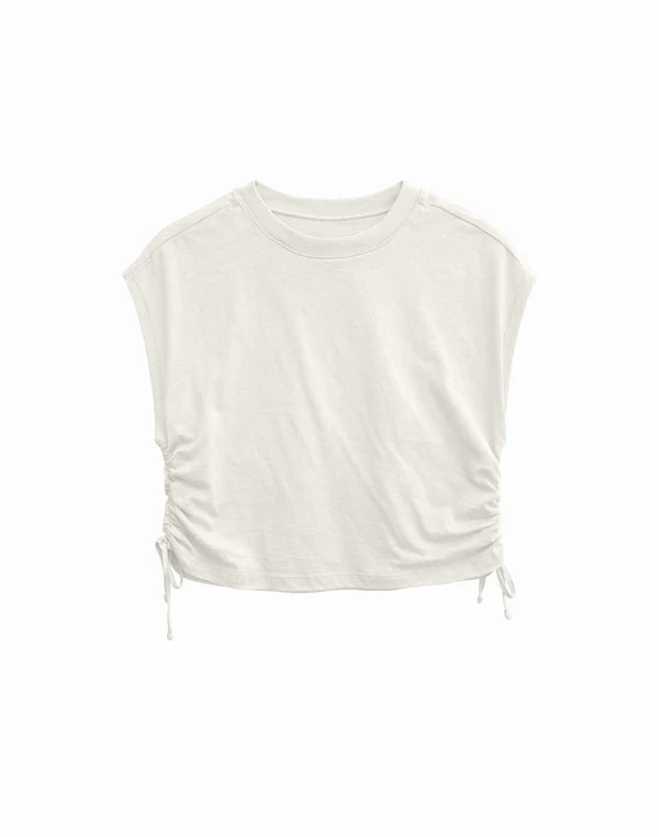T-shirt mit Raffung in offwhite von Mazine