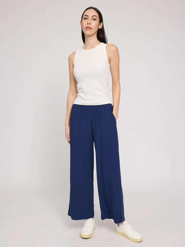 Sommerhose mit weitem Bein in Indigo von Mazine