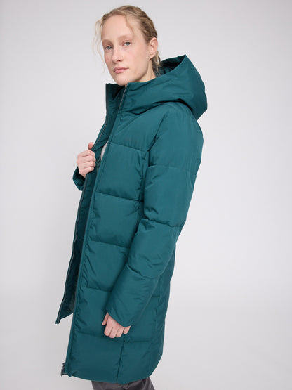 Wintermantel in Deep Teal von Mazine