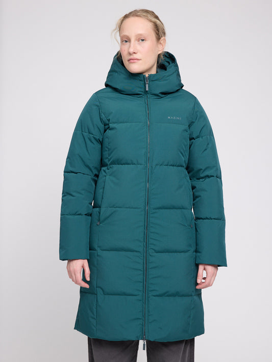Wintermantel in Deep Teal von Mazine