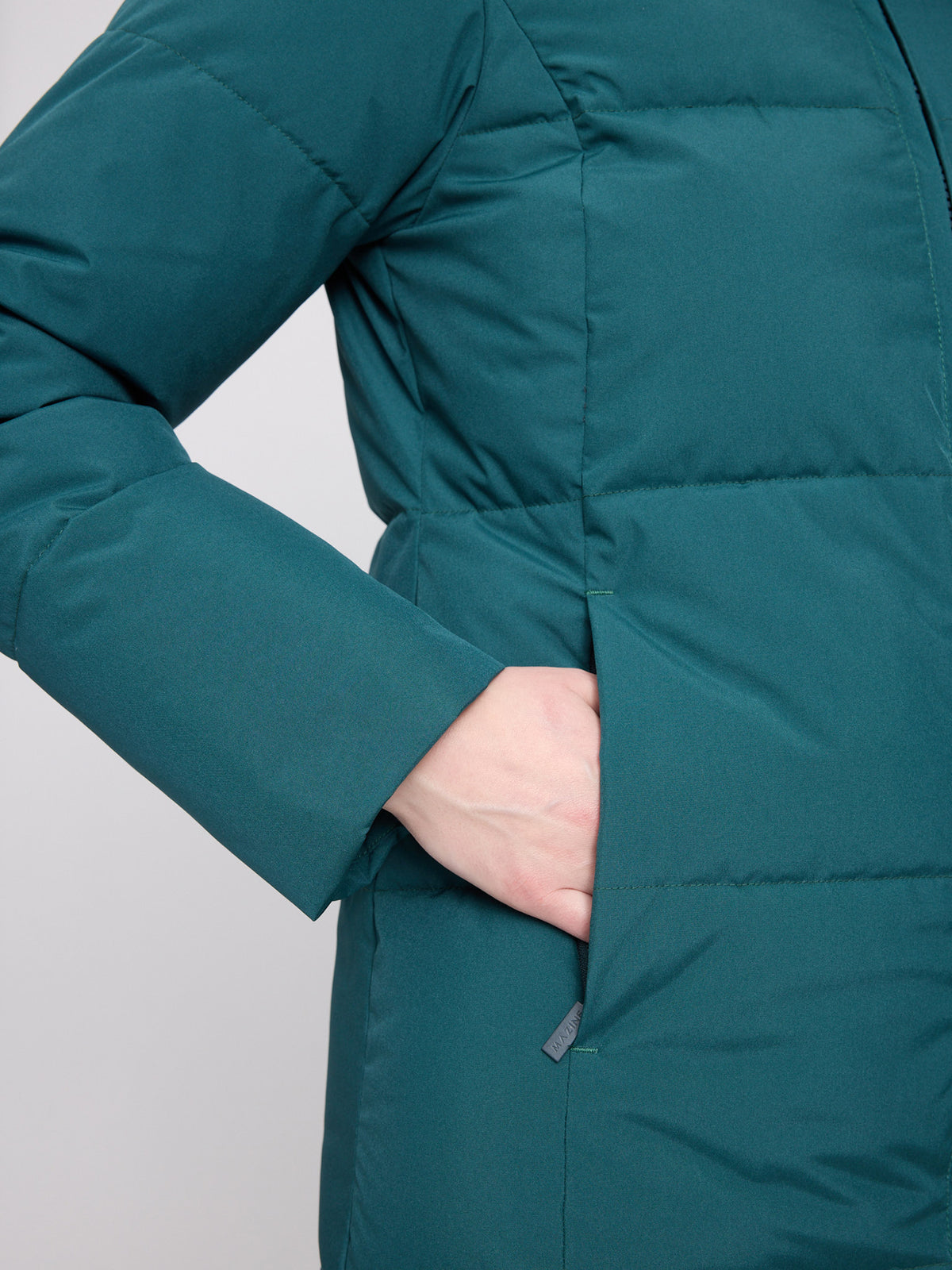 Wintermantel in Deep Teal von Mazine