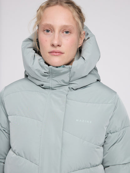 Waves Quilt Puffer Jacket in Ice Green von Mazine