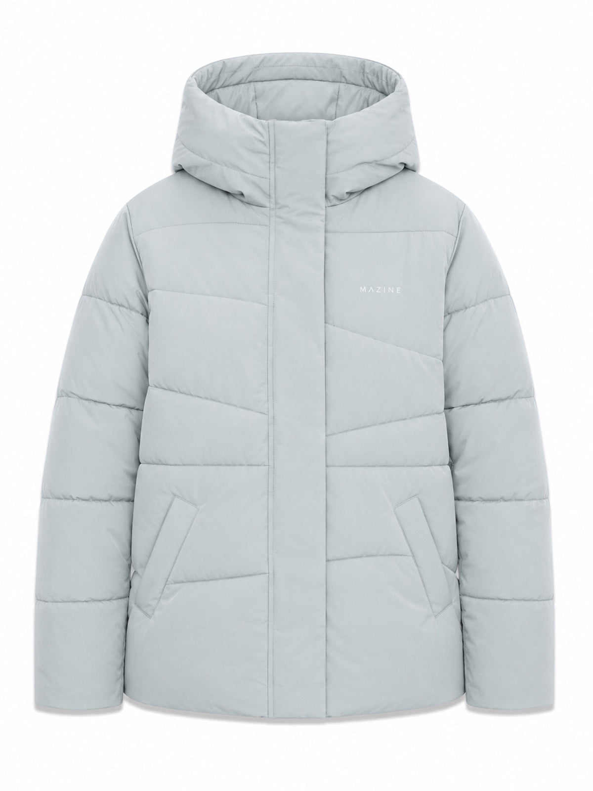 Waves Quilt Puffer Jacket in Ice Green von Mazine
