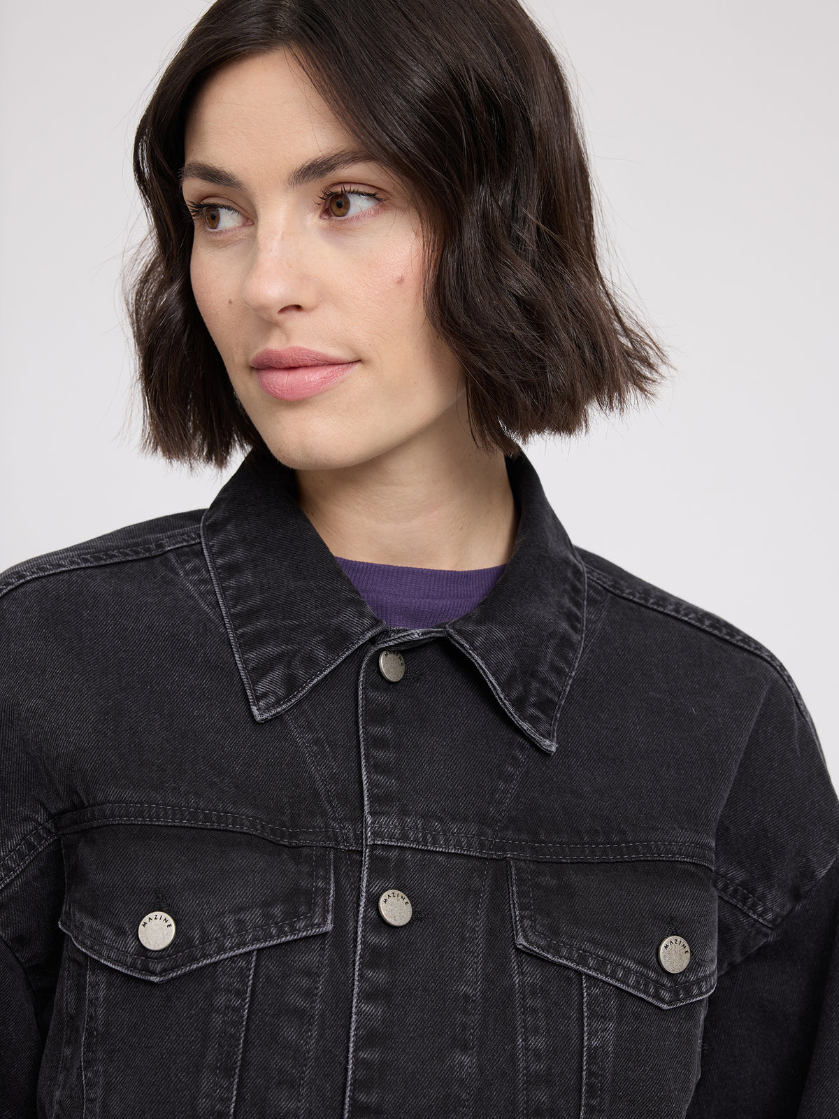 Jeansjacke dunkelgrau von Mazine