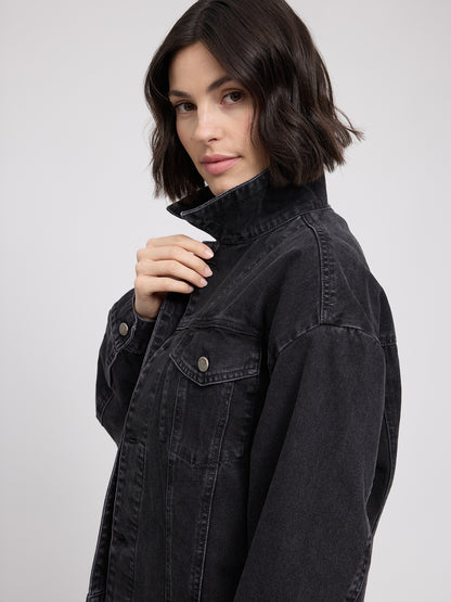 Jeansjacke dunkelgrau von Mazine