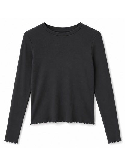 Langarm-Shirt Babylock in schwarz von Mazine