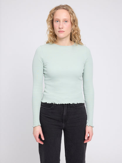 Langarm-Shirt Babylock in light aqua von Mazine