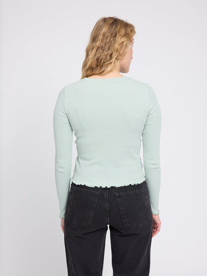 Langarm-Shirt Babylock in light aqua von Mazine