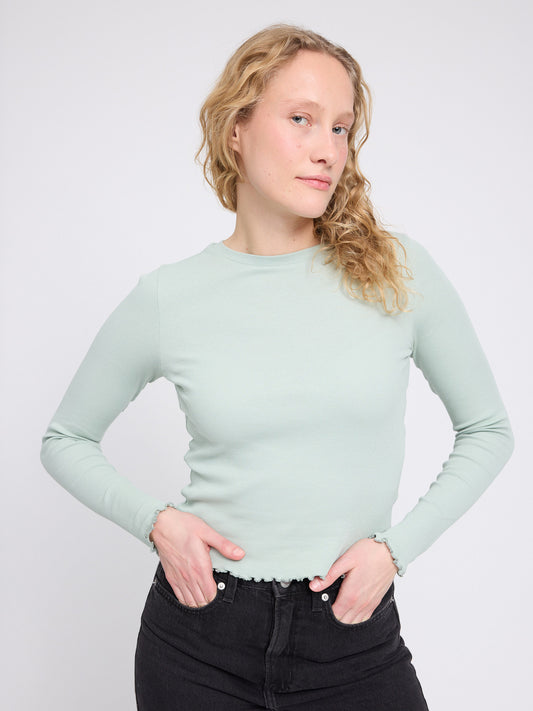 Langarm-Shirt Babylock in light aqua von Mazine