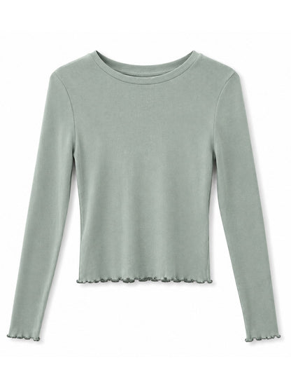 Langarm-Shirt Babylock in light aqua von Mazine