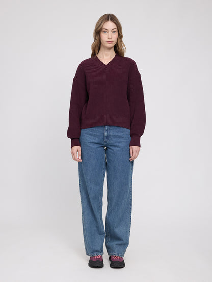 Strickpullover in Burgundrot von Mazine