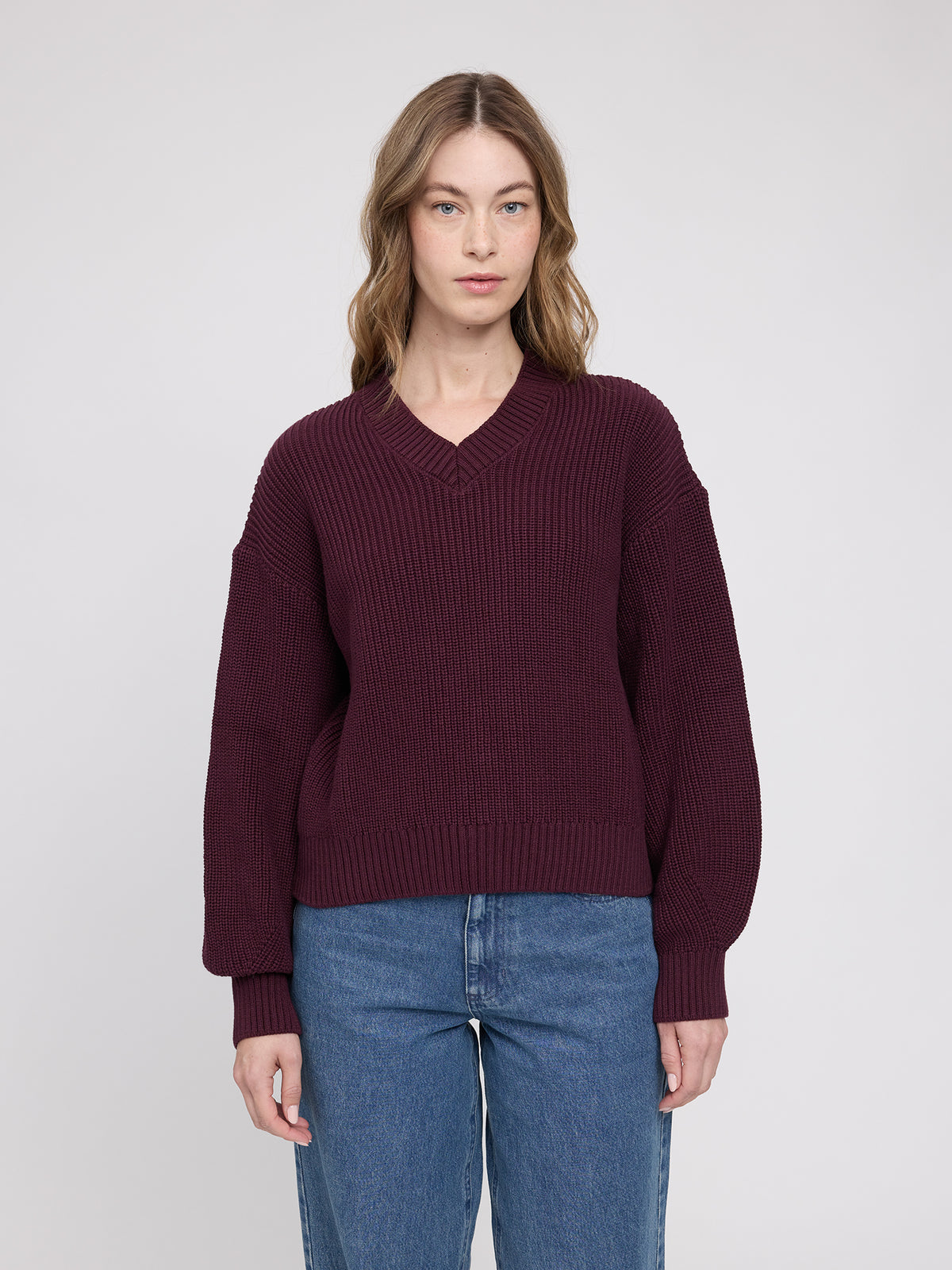 Strickpullover in Burgundrot von Mazine