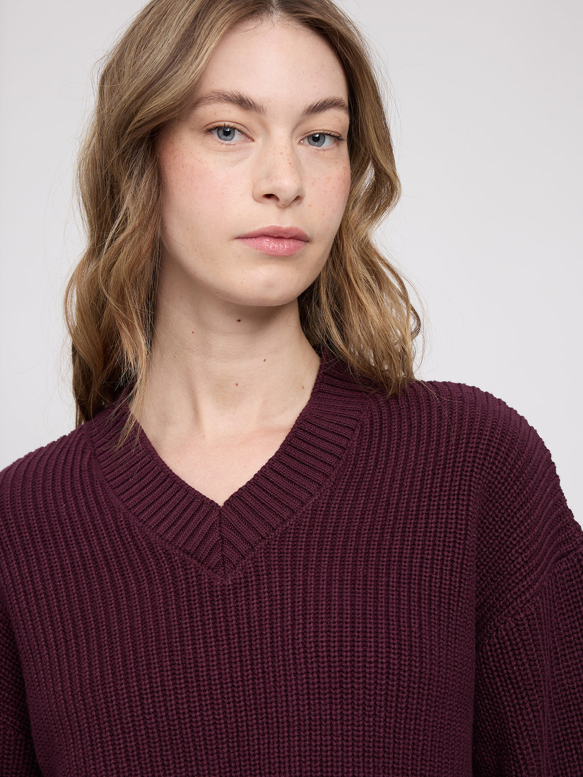 Strickpullover in Burgundrot von Mazine