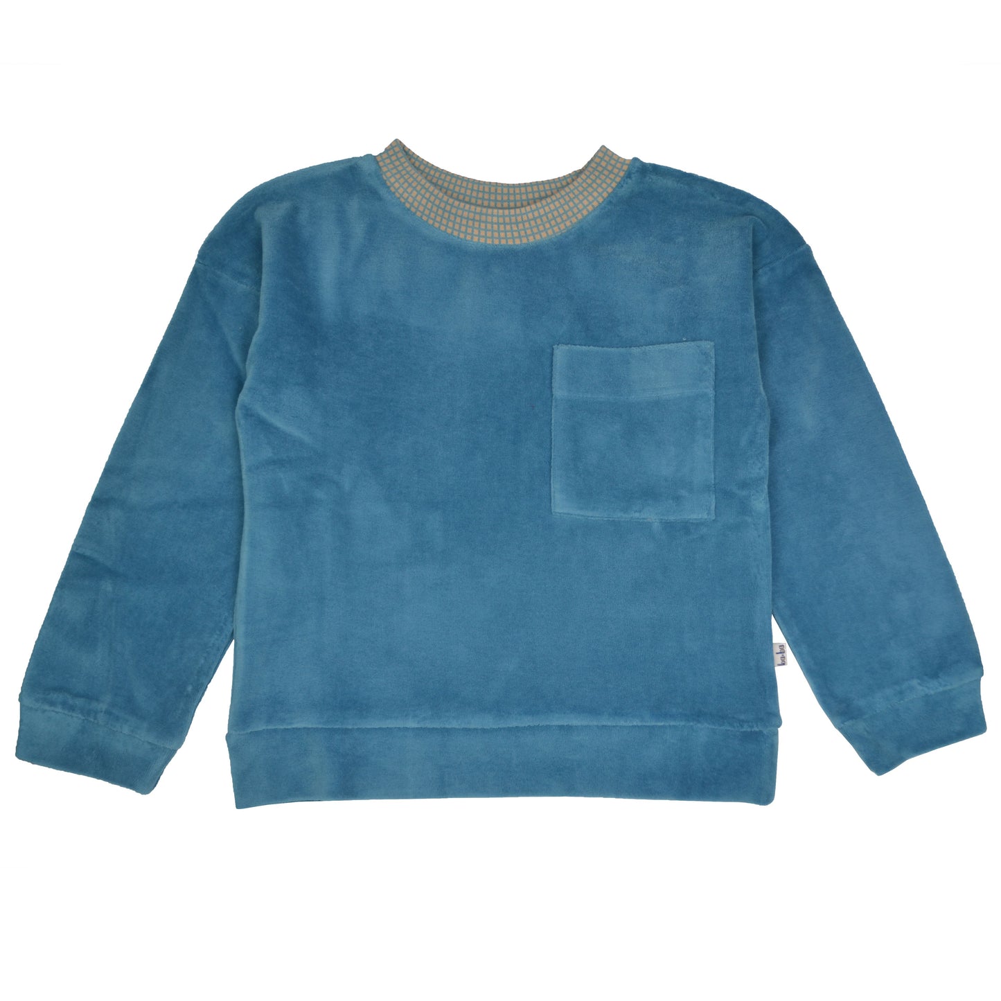 Velours-Pulli in Niagara Blau unisex von Baba