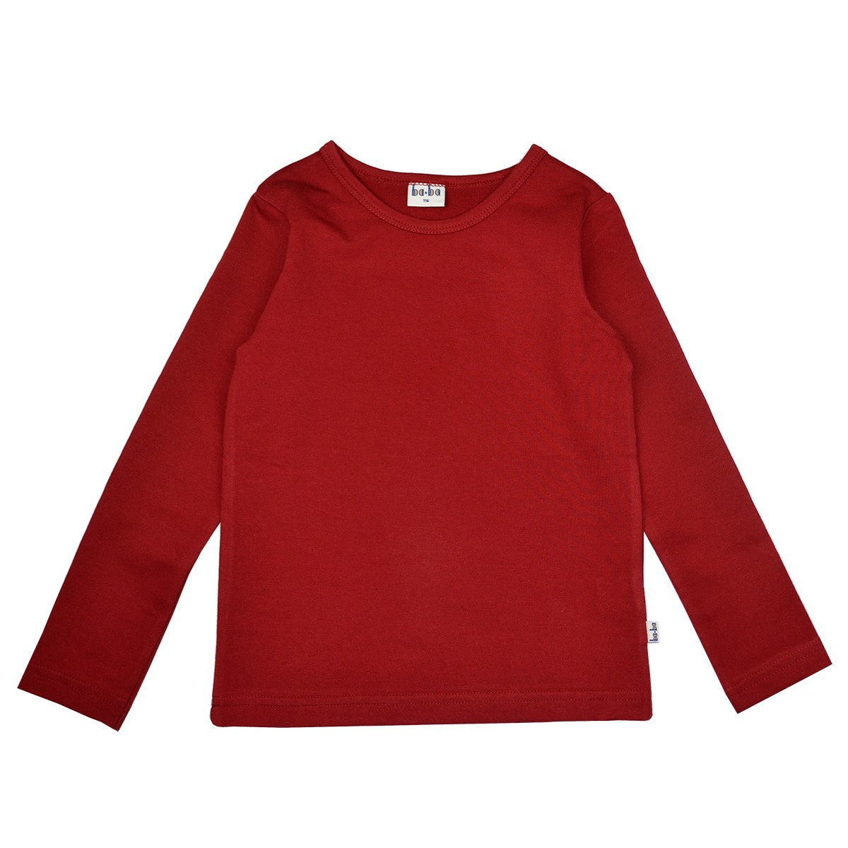 Langarm-Shirt uni Rot von Baba