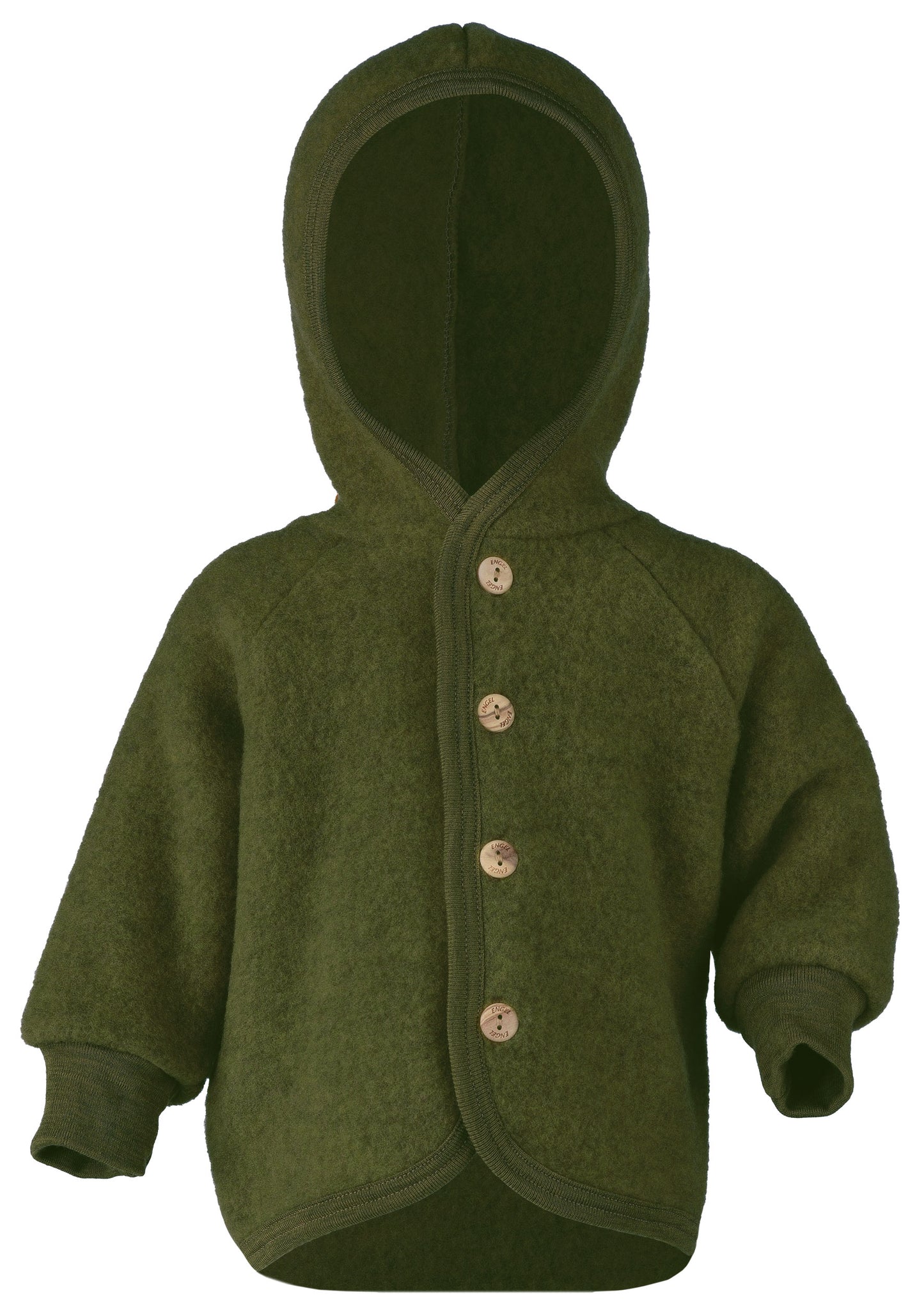 NEU: Kapuzenjacke aus Wollfleece in Schilf von Engel Naturtextilien