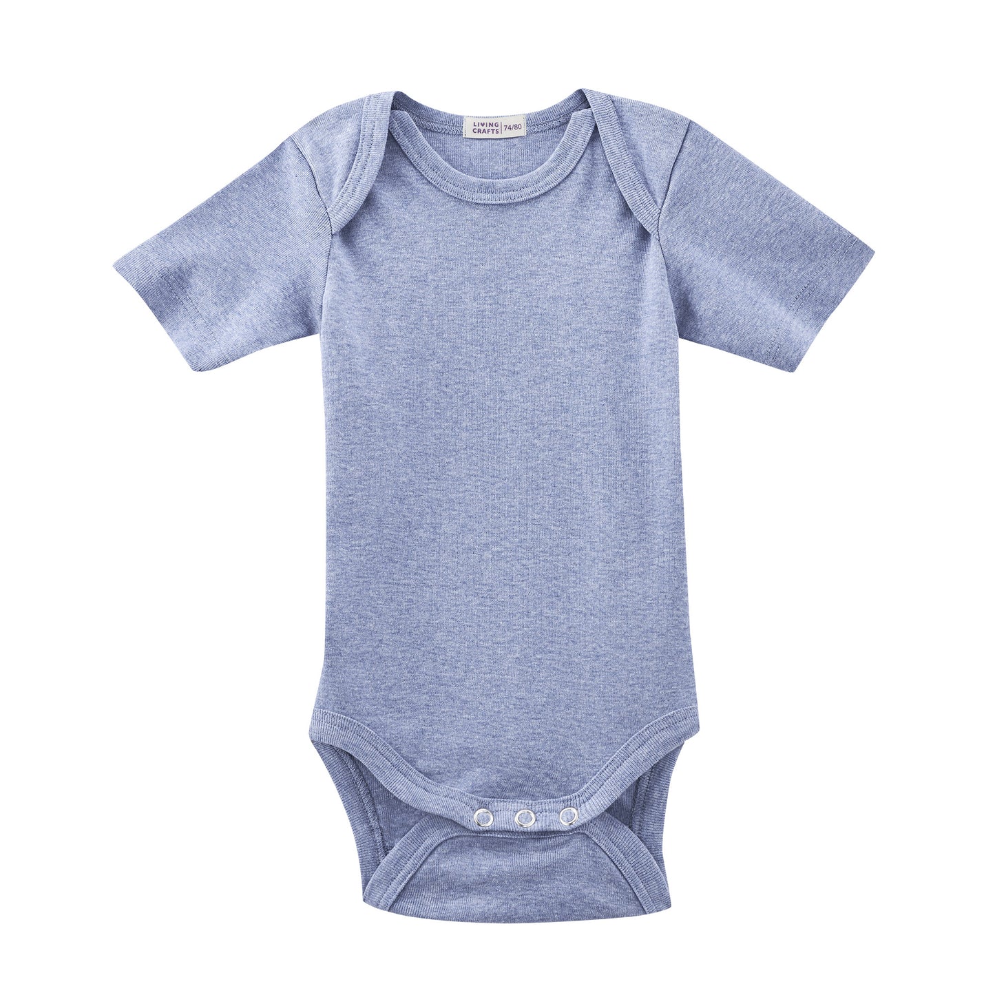 Kurzarm-Body uni blau von Living Craft