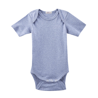 Kurzarm-Body uni blau von Living Craft